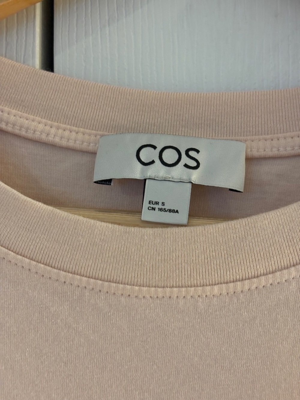 COS clean cut pink t shirt Size small